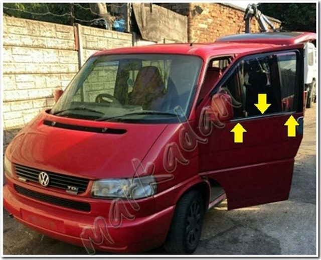 Vw T4 Transporter Krom Cam Çıtası 1995-2003 2 Parça Paslanmaz Çel