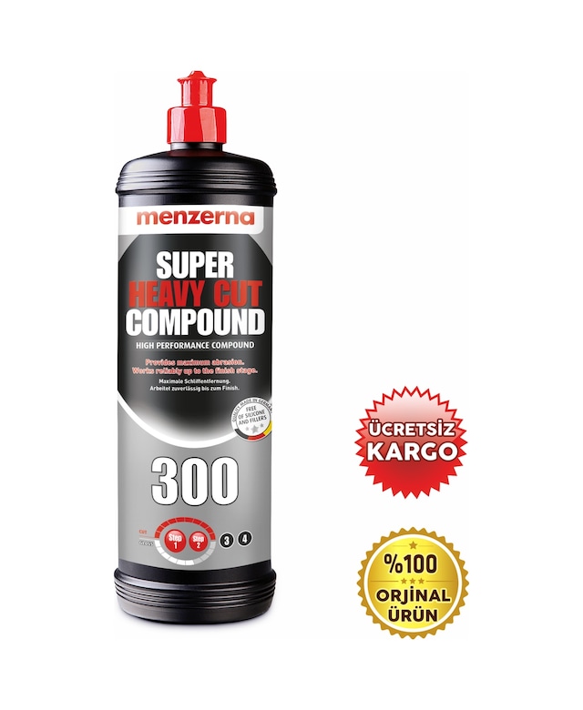 Menzerna 300 Super Heavy Compound 1 Lt Ağır Çizik Pasta
