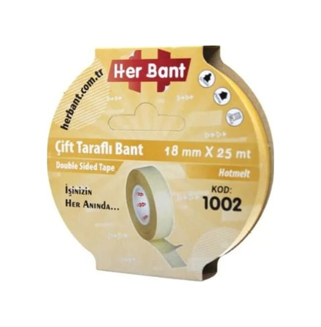 Her Bant Çift Taraflı Bant 18mmx25mt Diğer