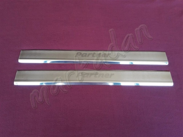 Woc Chrome Peugeot Partner Krom Kapı Eşiği 1996-2008 2 Parça Pasl N11.22