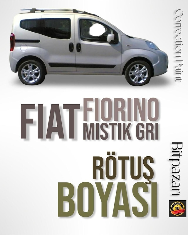 Fiat Fiorino Metalik Mistik Gri - 612 - Profesyonel Rötüş Boyası - Taş Izi Ve Çizik