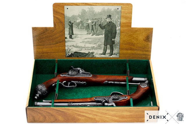 Denix Duello Set Pistol 1825 İtaly Koleksiyon Obje 39cm Teşhir Ürün