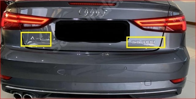 Audi A3 Ve 35 Tfsı Krom Bagaj Yazısı Seti 2'li Paket