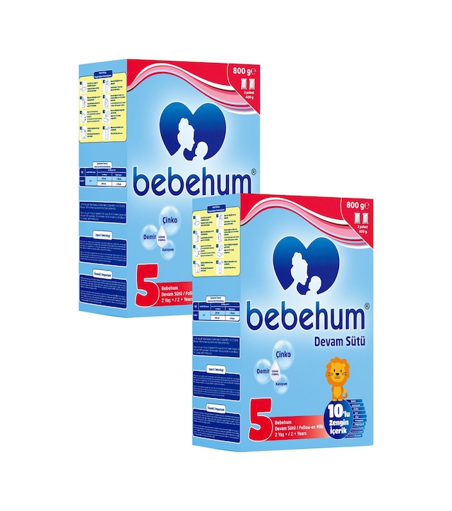 Bebehum 5 Numara Devam Sütü 2 Yaş+ 800 gr x 2 Adet