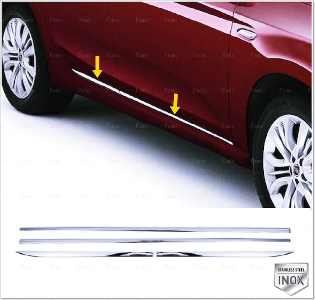 Fiat Egea Krom Yan Kapı Çıtası 4 Kapı 2015 Üzeri P.çelik
