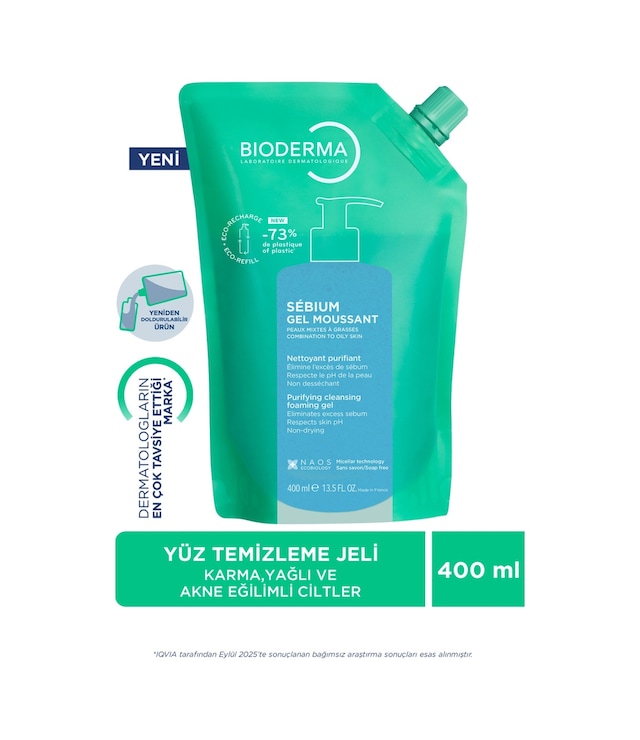 Bioderma Sebium Foaming Gel Refill 400 Ml