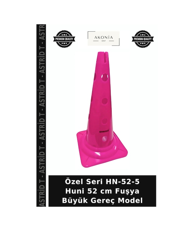 Özel Seri Hn-52-5 Huni 52 Cm Fuşya Büyük Gereç Model