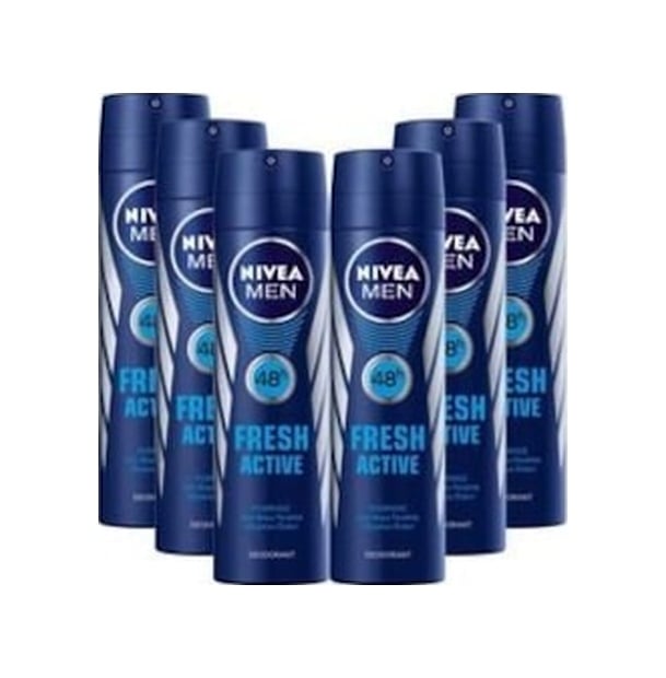 Nivea Men Fresh Active Erkek Sprey Deodorant 150 ML x 6