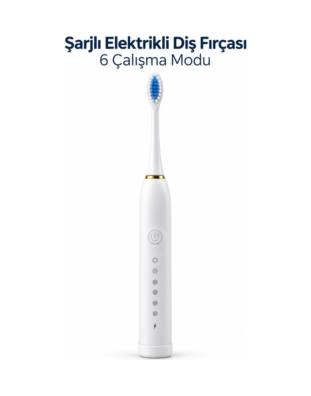 Şarjlı Elektrikli Diş Fırçası Beyaz