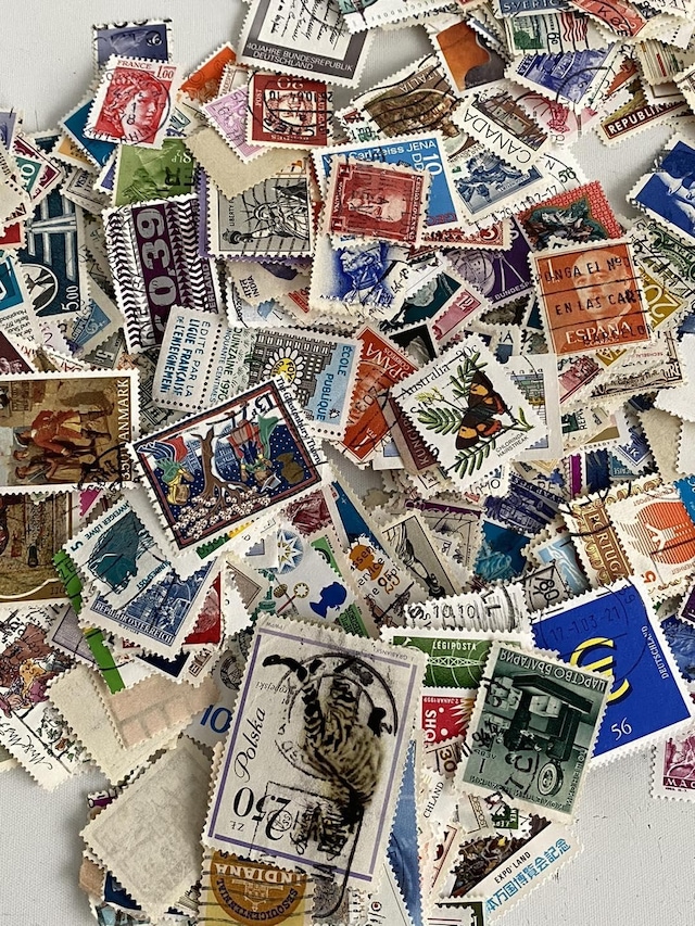 Damgalı Dünya Pulu Lotu 200 Adet - Yabancı Posta Pulu Teşhir Ürün