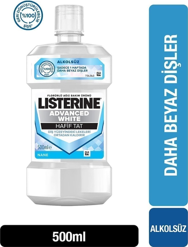 Listerine Advanced White Nane Aromalı Ağız Bakım Suyu 500 ML