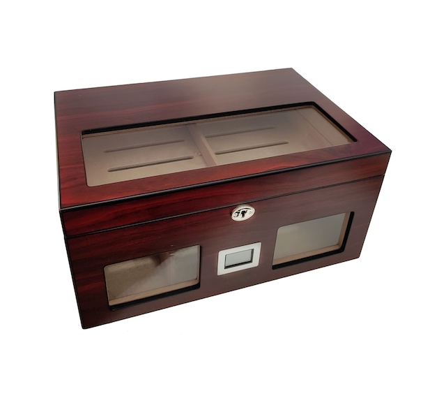 Falconetti Rc59kr Bordo 2 Katlı Camlı Dijital Humidor Puro Kutusu