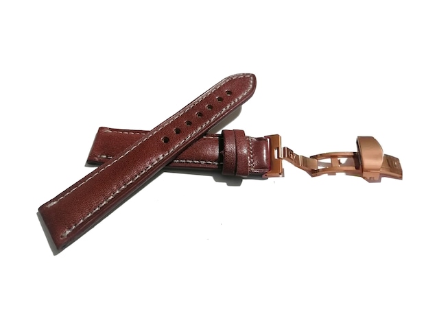 Fado Her Saate Uygun Kelebek Toka 20 Mm Hakiki Deri 482 Rose Toka Koyu Kahverengi