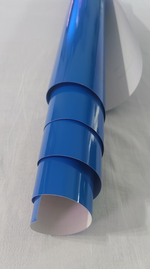 Mavi Renk Dayanıklı Araç Motor Mobilya Folyosu 126cm X 20 Cm