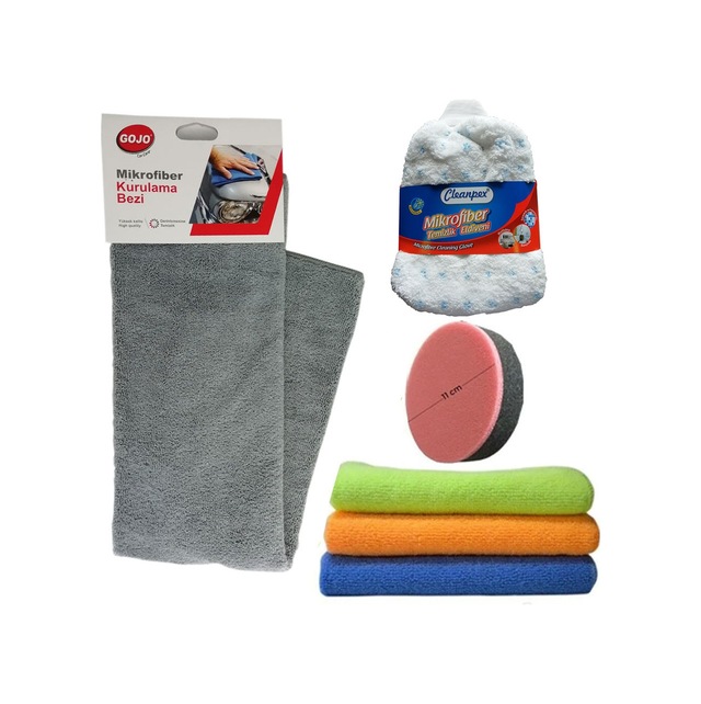 Kurulama Cila Havlusu Yıkama Eldiveni Cila Süngeri Mikrofiber Bez