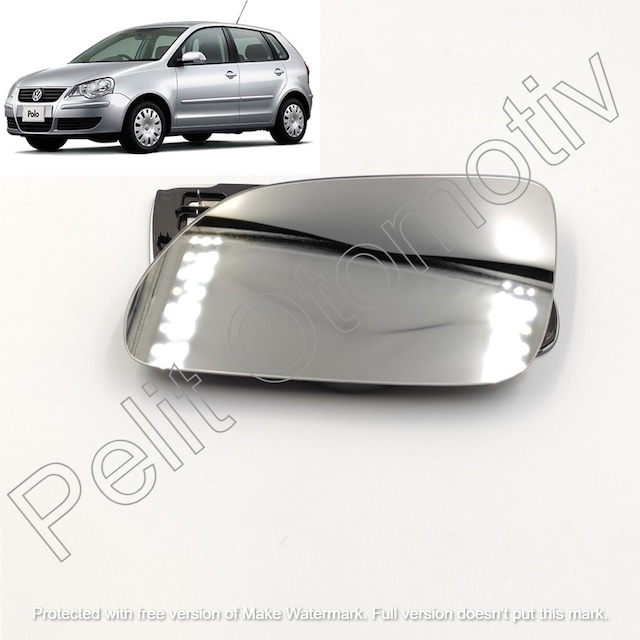 Polo 2005 -2010 Sol Yan Ayna Camı 6q0857521f