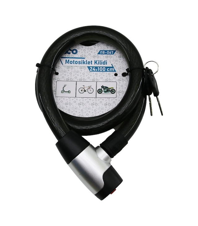Anahtarlı Metal Kaplama Kafa Çek-it Kilit Kapak Motor - Bisiklet