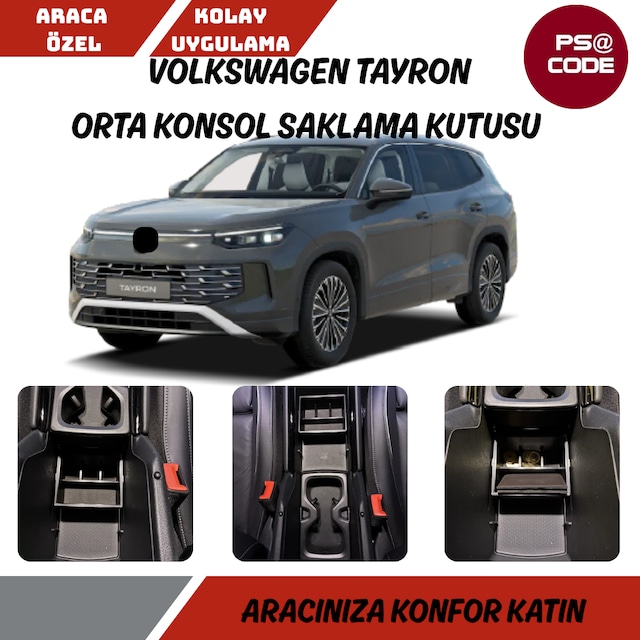 Volkswagen Tayron Orta Konsol Saklama Kutusu