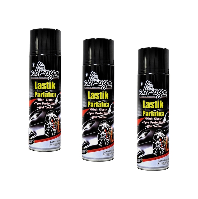 Lastik Tampon Parlatıcı Koruyucu Ebrayn Sprey 500 Ml 3 Adet