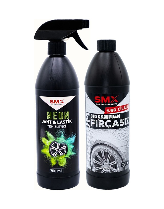 Neon Jant & Lastik Temizleyici 750ml.+ Premium %60 Cilalı Oto Şampuanı 750ml.