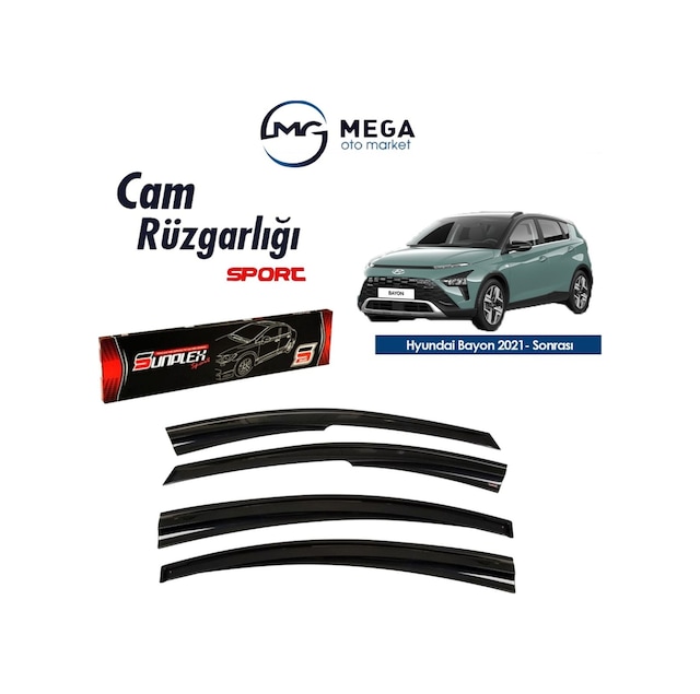 Hyundai Bayon 2021- Sonrası Mugen Tip Cam Rüzgarlık Sunplex
