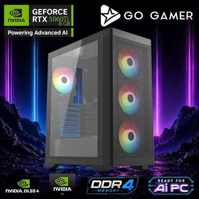 Go Gamer AE369 Ryzen 7 5700X RTX 5060 TI 16GB RAM 512GB SSD