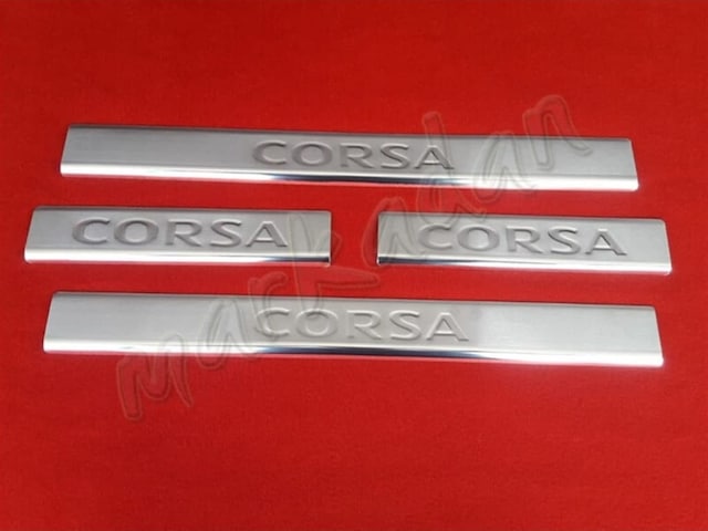 Markadan Opel Corsa C Krom Kapı Eşiği 2000-2006 4 Parça Paslanmaz