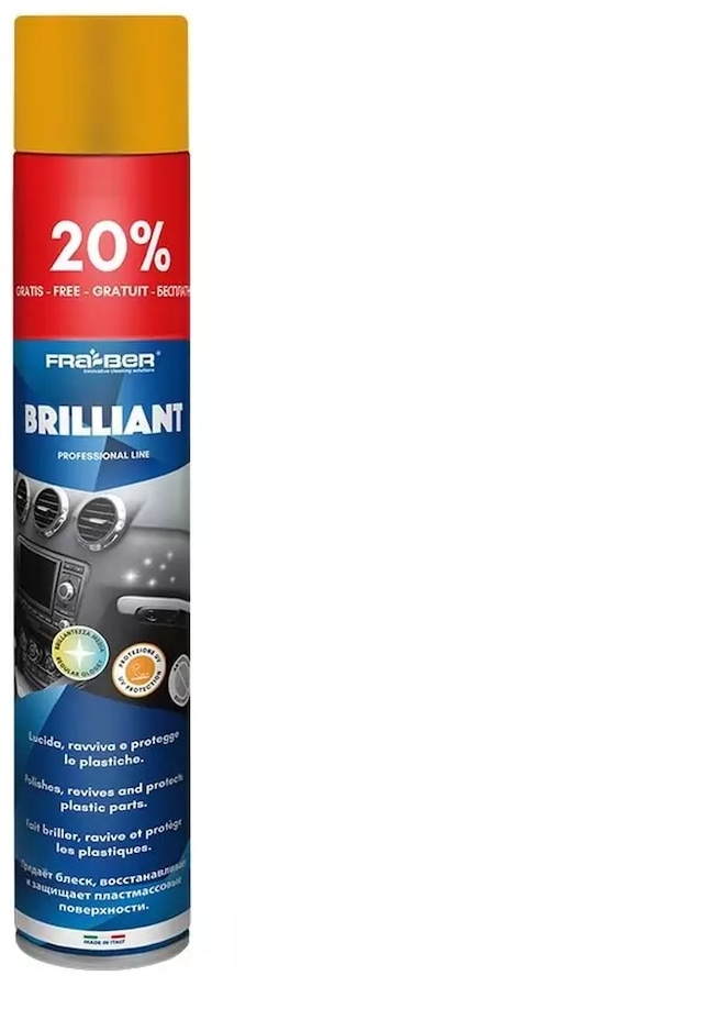 Fra-ber Brilliant Antistatik Konsol Ve İç Plastik Temizleyici Parlatıcı Vanilya Kokulu - 750 Ml