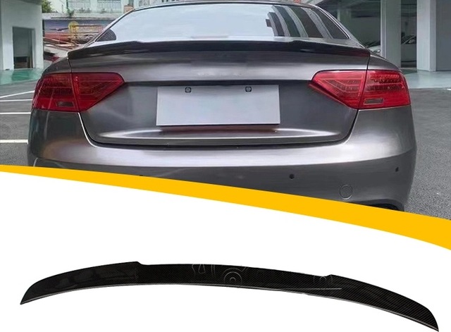 Audi A5 B8 4 Kapı M4 Bagaj Üstü Spoiler Parlak Siyah Spoyler Plastik İthal 2009-2016