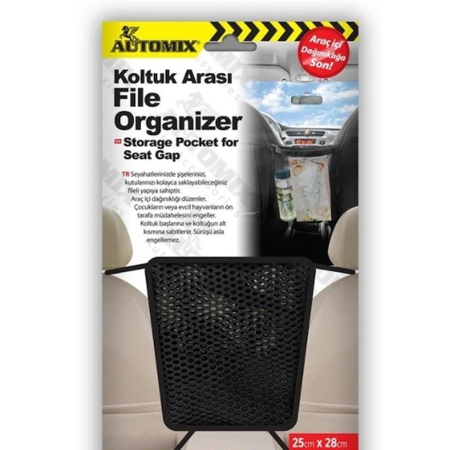 Organizer Koltuk Arası File Siyah 25cmx28cm