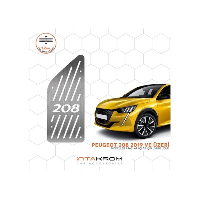 Peugeot 208 Krom Ayak Dinlendirme Pedalı 2019 Ve Üzeri