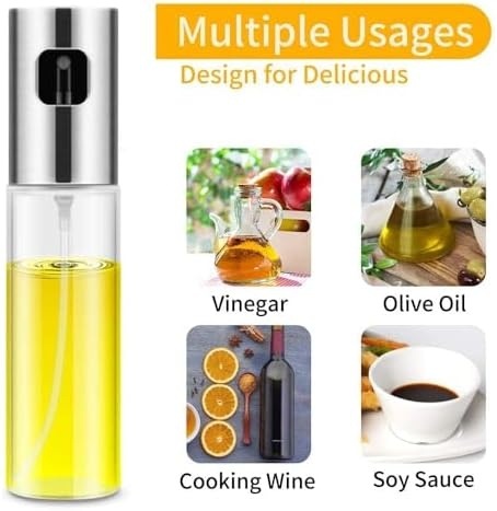 Yağ Püskürtücü Şişe, 100 Ml Sirke Püskürtücü, Sos Spreyi, Izgara, Zeytinyağı Cam Şişe, Mutfak, Pişirme, Salata, Ekmek Pişirme, Barbekü İçin 1 Adet