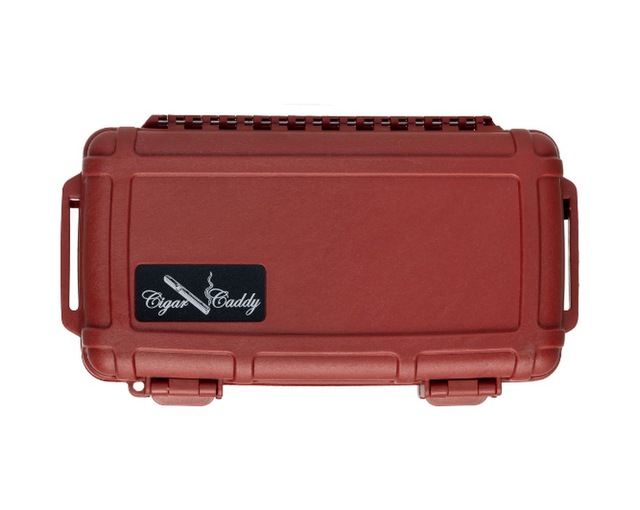 Cigar Caddy 5 Kırmızı Travel Humidor Puro Kutusu