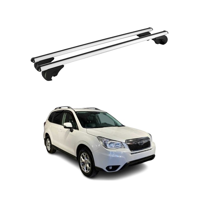 Subaru Forester Iv 2012-2018 Arası Uyumlu Port Bagaj Taşıyıcı Ara Atkı Alüminyum Gümüş 2 Parça