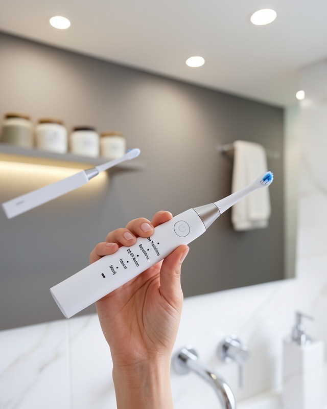 Elektrikli Diş Fırçası 500 Mah Pil Ve 4 Yedek Başlık Seti