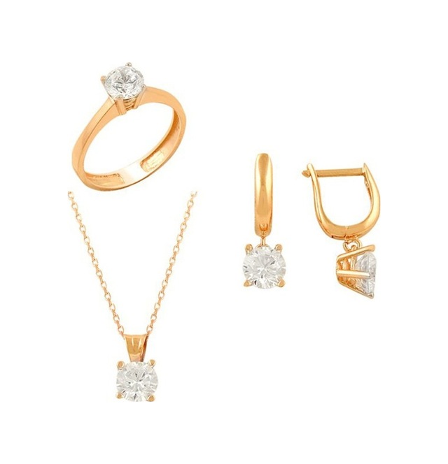 Tektaş Üçlü Set 5.50 Gram 14 Ayar Altın