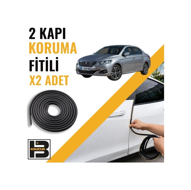 Peugeot 301 Kapı Koruma Fitili-iki Kapı-siyah-bm1231