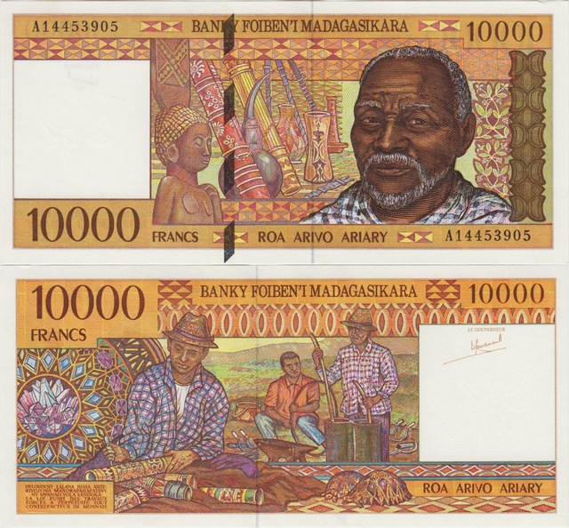 Madagaskar 10.000 Ariary 1995-96 Çil.