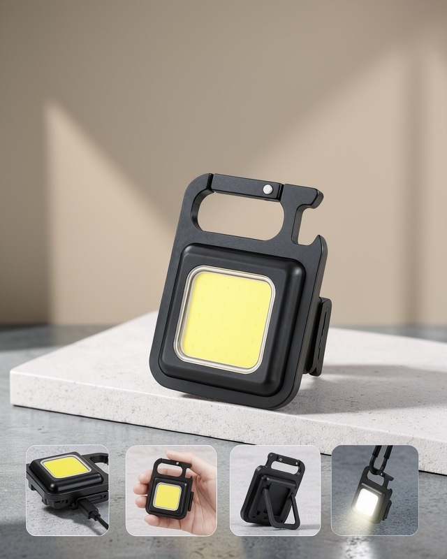 Taşınabilir Led Kamp Işığı 800 Lümen Kompakt Manyetik Anahtarlık