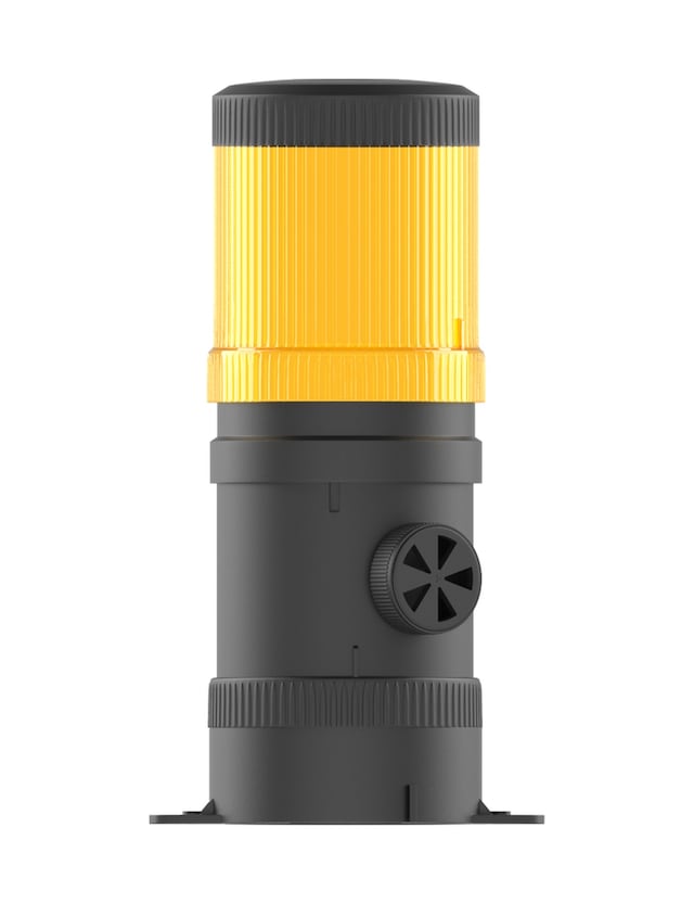 Mesan Ø70 1 Kat Işıklı Kolon Yanıp Sönen Ampul Buzzer Taban Montaj Turuncu 24vdc Ms 410.3.24vdc
