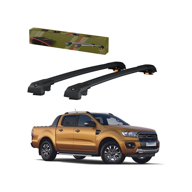 Ford Ranger 2011-2022 Trx1 Carrier Kilitli Ara Atkı Taşıyıcı Tavan Barı Siyah