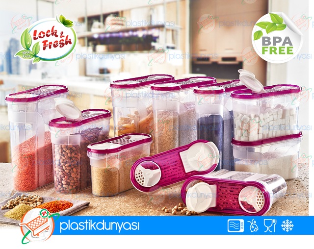 dunya plastik 2900 ml erzak saklama kabi