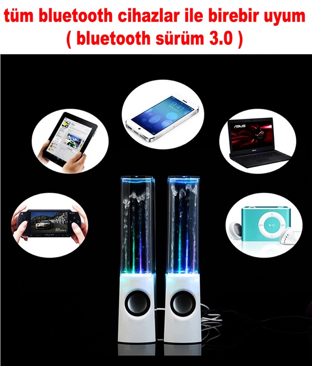 Muzige Duyarli Led Isikli Su Dansi Yapan Bluetooth Hoparlor 1 1 Fiyatlari Ve Ozellikleri