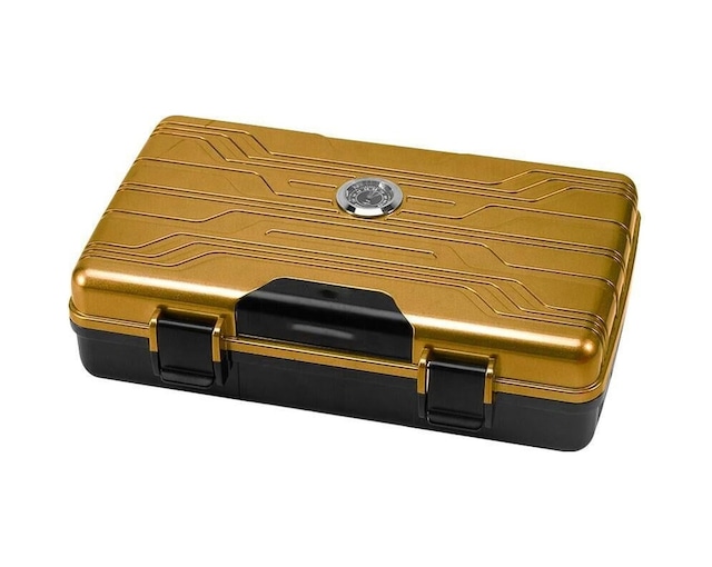 Lubinski Seyahat Tipi Puro Kutusu Humidor Gold 10cigar