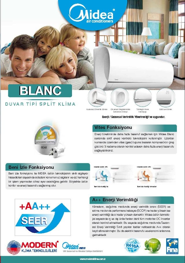 Midea Yeni Blanc Serisi 24000 Btu Duvar Tipi Inverter Klima At Sahibinden Com 589275599