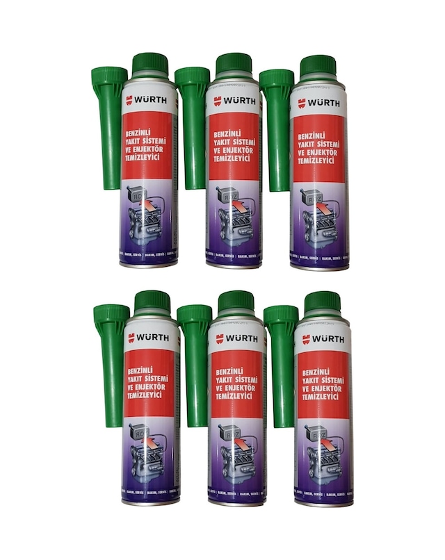 Würth Benzinli Yakıt Sistemi Ve Enjektör Tem.300 Ml 6 Adet