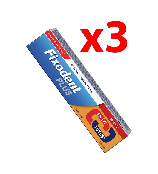 Plus Güçlü Tutuş Protez Yapıştırıcı 40 Gr - 3 Adet