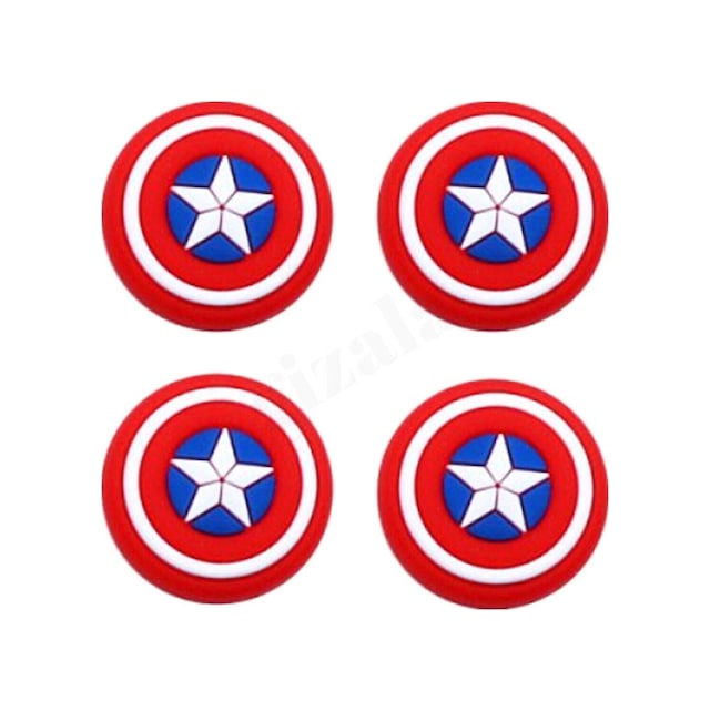 Ps5/Ps4/Ps3 Dualsense Analog Koruyucu Captan Amerika Desenli