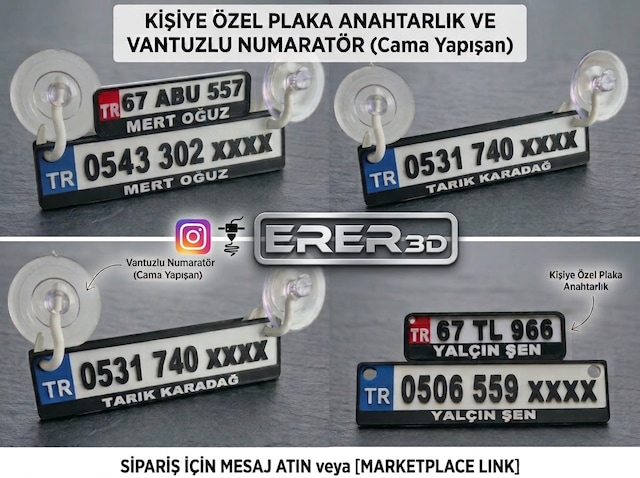 Kişiye Özel Plaka Anahtarlık Ve Araç Numaratör