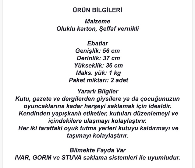 Ikea Pingla Kapakli Saklama Kutusu 57x37x37 2 Li Paket Siyah Fiyatlari Ve Ozellikleri